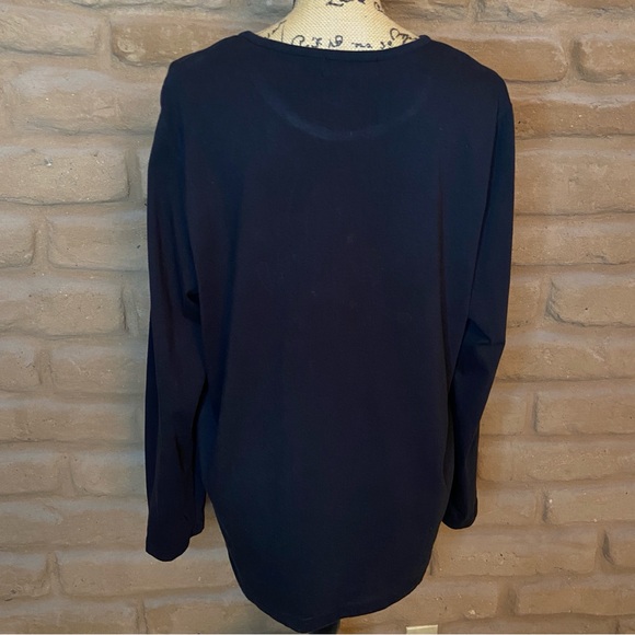 Cottage Street Long Sleeve Black Top - Appliqué, Embroidery, Beads - Size 1X - Picture 3 of 9